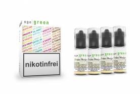 Vorteilspack 4x10ml e Shisha Liquid Nikotinsalz egogreen Happy Mango im online Shop kaufen