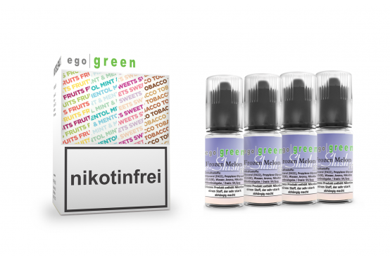 Vorteilspack 4x10ml e Shisha Liquid Nikotinsalz egogreen Frozen Melon online kaufen