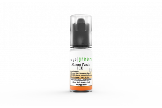 e Shisha Liquid Nikotinsalz egogreen Miami Peach ICE im online Shop kaufen
