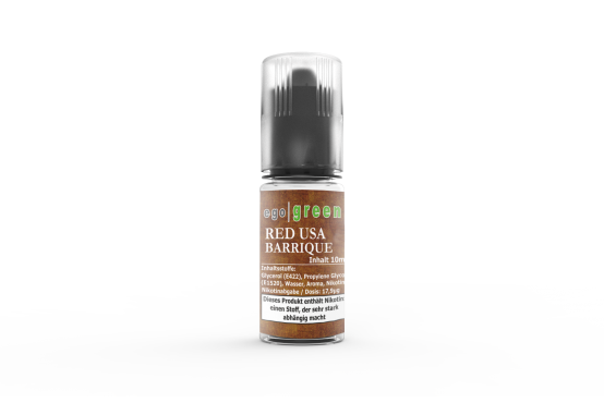 egogreen Tabak Liquid RED USA Barrique für feinen Tabakgeschmack mit und ohne Nikotin