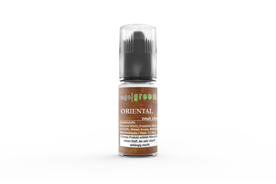 egogreen Tabak Liquid Oriental für feinen, orientalischen Tabakgeschmack mit und ohne Nikotin