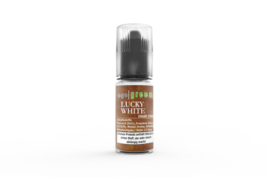 egogreen Tabak Liquid Lucky White für feinen Tabakgeschmack mit und ohne Nikotin im Vape Shop
