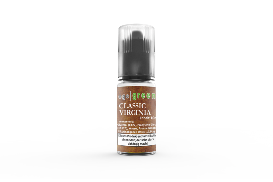 egogreen Tabak Liquid Classic Virginia für feinen Tabakgeschmack mit und ohne Nikotin im Liquid Shop