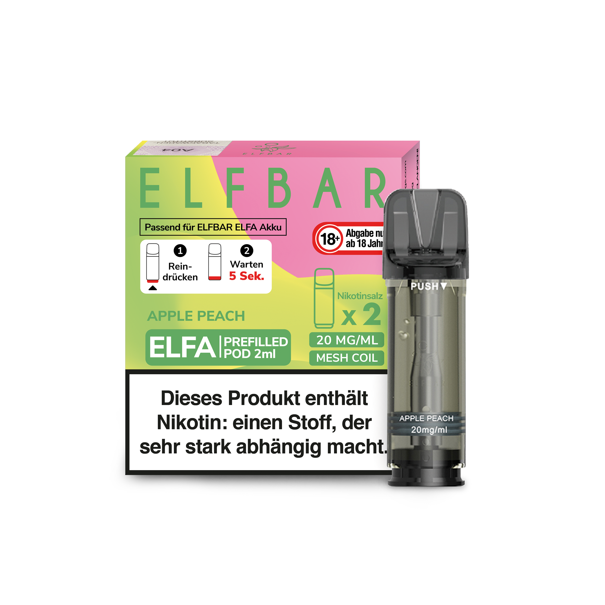 Elfbar Vape Einweg E-Shisha Apple Peach kaufen