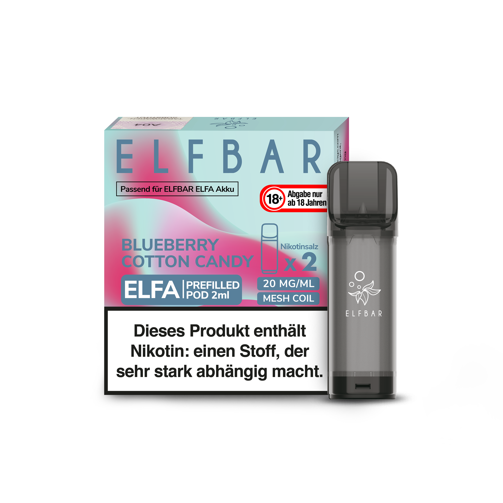 Elfbar ELFA pre-filled POD's Blueberry Cotton Candy 2x2ml kaufen