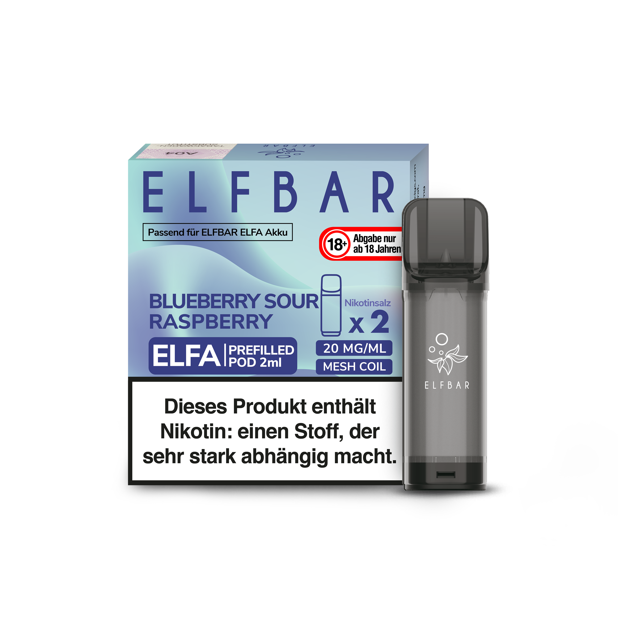 Elfbar ELFA pre-filled POD's Blueberry Sour Raspberry 2x2ml kaufen