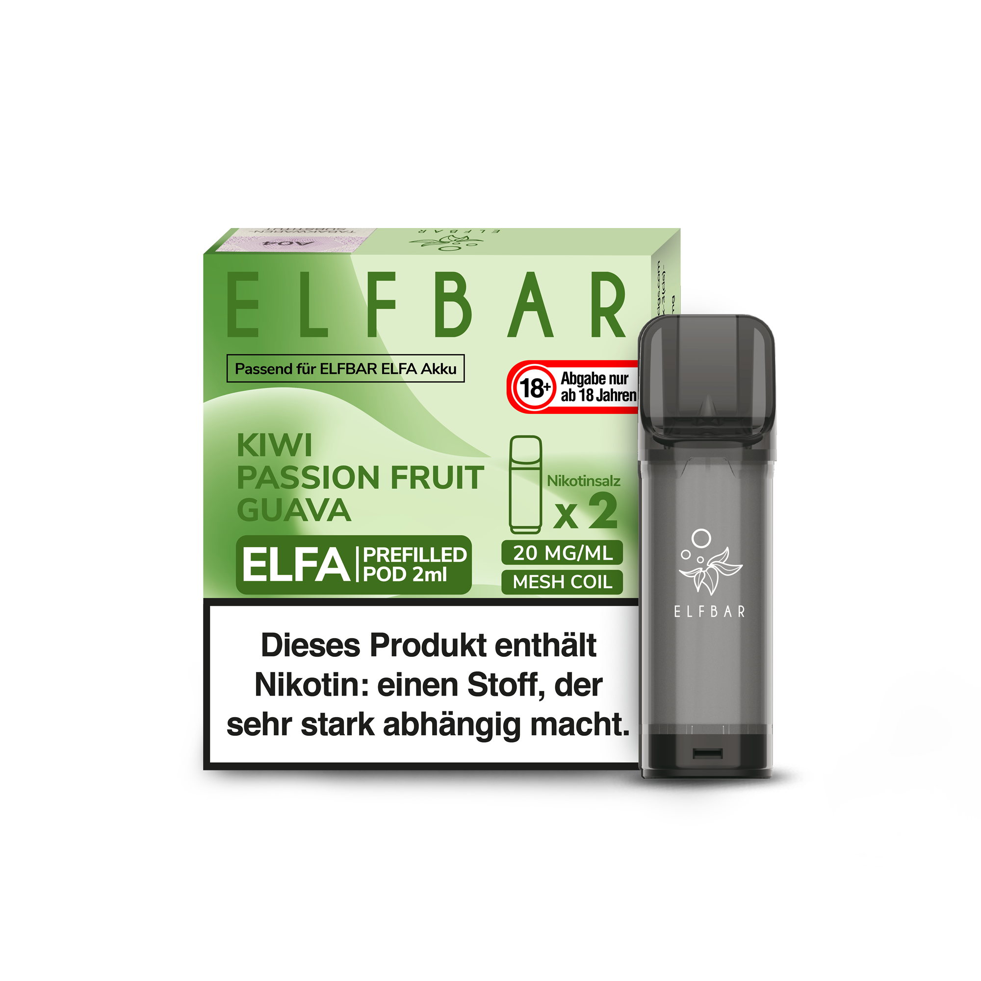 Elfbar Vape PODS ELFA Kiwi Passionfruit Guava 2x2ml kaufen